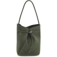 BOSS Revers bucket bag van suède met gevlochten riem