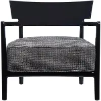 Kartell Cara Fauteuil Indoor | Glossy | Black|Black-Beige