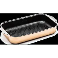 Haws Santo braadslee ovenschaal hybrid coating roségoud 32x18 cm