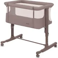 Lionelo Aurora 3in1 Co-sleeper - Babybedje tot 9 kg - Meegroeibed - 4 wielen met rem - Campingbedje – Verstelbare Hoogte – Ademend Gaas – Inclusief Matras & Transporttas – Afneembare Bekleding
