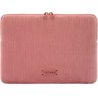 Tucano Velluto Sleeve MacBook 16 – Dubbele Ritssluiting voor Makkelijk Toegang – Flat-Lock Stiksel voor Perfecte Pasvorm – Zacht, Krasbestendig Interieur voor Bescherming - Roze