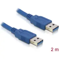 DeLOCK USB naar USB kabel - USB3.0 - tot 2A / blauw - 2 meter