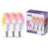 WiZ Connected WiZ Kaarslamp - Gekleurd en Wit Licht - Mat - E14 - 2-pack