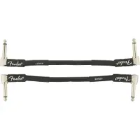 Fender PROFESSIONAL INSTRUMENT CABLE 2-PACK ANGLE/ANGLE 6" BLACK