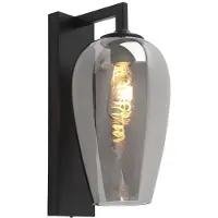 Olucia - ANDY - Wandlamp - Grijs / Zwart - Vorm: Ovaal