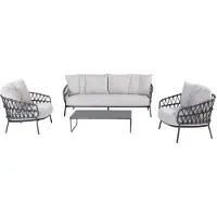 4 Seasons Outdoor Calpi stoel bank loungeset 4 delig rope