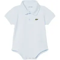 Lacoste Romper s/s - Piqué - Blauw Clair m. Logo - - 12 mnd - Rompers Korte Mouw