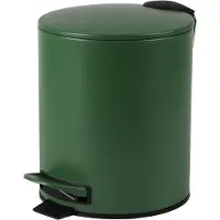 Urban Living "DARK LEAF" BADKAMERAFVALBAK 5L MET PEDAAL EN SOFT-CLOSE SLUITING D21XH26CM