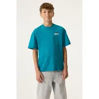 Garcia T-shirt met backprint blauw Jongens Katoen Ronde hals Backprint - maat 128