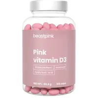 BeastPink Roze Vitamine D3 2000 IE 120 caps