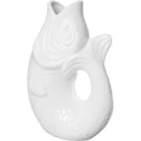 Giftcompany Monsieur Carafon - Vaas/Karaf Vis Wit - L - Gift Company