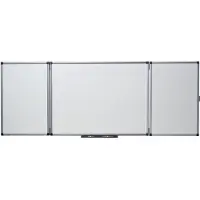 Nobo Steel Magnetic Triptych Vitrified 120-board 240x90 Cm Transparant