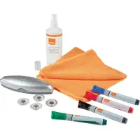 Nobo Startset voor glazen borden - - 1905330 - 4 markeerstiften - Wisser - Inclusief accessoires
