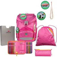 DERDIEDAS ErgoFlex Eco schooltas set 5st. roze