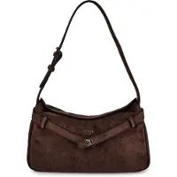 GUESS Dames Schoudertassen Ella Shoulder Bag - Bruin - Maat ONESIZE