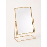 Vt wonen Spiegel vtwonen Rectangular on Stand Gold 26,5 x 42,7 x 14 cm