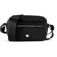 Lacoste Schoudertas 'Petit sac messenger Homme Langon Petit Piqué Noir' zwart
