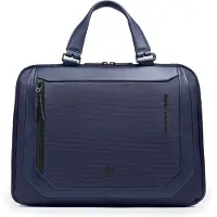 Piquadro Lyss Aktentas 36.5 cm Laptopvak met uitbreidingsplooi blauw