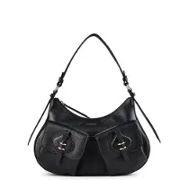Coccinelle Mavery Schoudertas Leder 35 cm - Dames - noir
