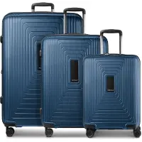 Redolz Essentials 14 4 wielen Kofferset 3-delig met uitbreidingsplooi blauw