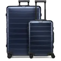 Redolz Pro Aluminium kofferset met 4 wielen S+L blauw