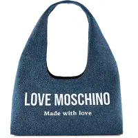 Love Moschino Schoudertas 'Denim Signature' blauw