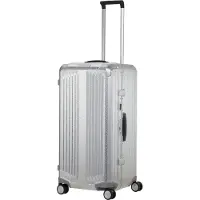 BOSS x Samsonite-trunkkoffer van zilverkleurig aluminium 80 cm