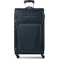 Wenger Beaumont Trolley met 4 wielen XL 87 cm, speciale maat met uitbreidingsplooi blauw