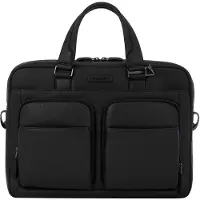 Piquadro Modus Koffer Leer 39.5 cm Laptop compartiment zwart