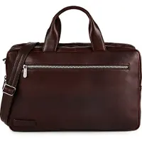 Plevier Jimmy Aktentas Leder 31 cm Laptopvak bruin