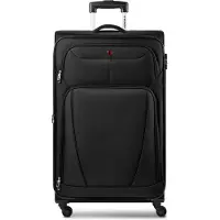Wenger Beaumont Trolley met 4 wielen XL 87 cm, speciale maat met uitbreidingsplooi zwart