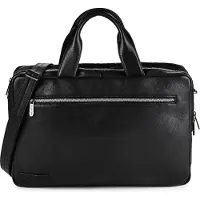Plevier Jimmy Aktentas Leder 31 cm Laptopvak zwart