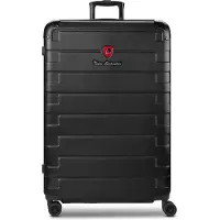 Tonino lamborghini Milano 4-wiel Trolley XL 83 cm speciale maat met rekbare vouw zwart