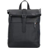 Davidoff Paris Dagrugzak Leer 38 cm Laptop compartiment zwart