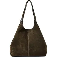 Coccinelle Leren schoudertas C-Easy Suede Handbag Fango / Fango donkergroen