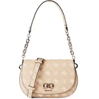 GUESS Schoudertas 'Emelie' lichtbruin / wit