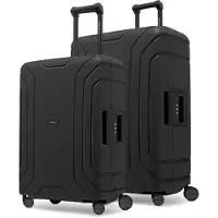 Redolz Essentials 15 kofferset met 4 wielen, M+L, met driepuntssluiting zwart