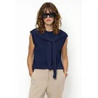 Dante6 Fraya Double Layered Sweat Moonlit Blue Size: M | Tanks &amp; Camis Outlet | Dames | Blauw