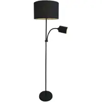 Olucia - ZEV - Vloerlamp - Zwart - Vorm: Rond