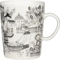 Arabia Emilia mok 50 cl Zwart-wit