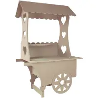 MonsterShop Snoepkraam mdf - naturel - 199x133x73 cm - personaliseerbaar