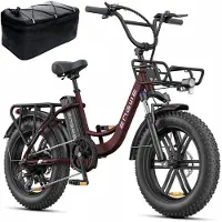 ENGWE L20 Boost Elektrische fiets - Actieradius 120km - Verwijderbare batterij 48V13Ah - Motor 250W - Shimano 7 versnellingen - Met voor schokdemper - Mechanische Schijfremmen - Fatbike -Rood