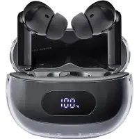 Intenso Buds Plus T310AE schwarz In Ear headset Bluetooth Stereo Zwart Noise Cancelling Oplaadbox, Indicator voor batterijstatus, Touchbesturing Mobiele