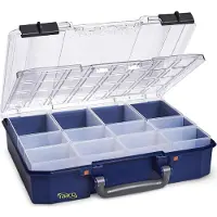 Raaco CarryLite 80 4x8-12 DLU Assortimentskoffer (l x b x h) 278 x 337 x 82 mm Aantal vakken: 12 Vaste onderverdeling Inhoud 1 stuk(s)