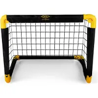 24hShop Voetbaldoel - Voetbalgoal 50 x 44 x 44 cm - Voetbal Goal Opvouwbaar - Makkelijk op te Bergen - Voetbal Training Doel voor Kinderen en Volwassenen - Kunststof - Zwart/ Geel