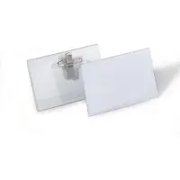 Durable badge met combiklem formaat 54 x 90 mm in een doos - 50 stuks
