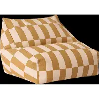 Nobodinoz Zitzak Vibes Armchair Bean Bag Mustard And Sand Tiles