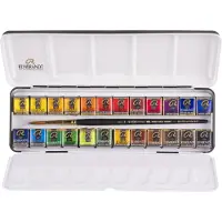 Rembrandt Aquarelverf metalen set | 24 napjes + penseel