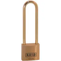 Kasp K12530L70BD Hangslot 30 mm Verschillend sluitend Goud-geel Sleutelslot