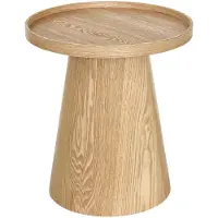 Atmosphera bijzettafel Hercyna - lichte houtskleur - rond - H50 x D45 cm - hout - koffietafel